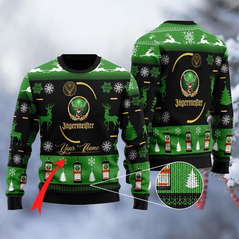 Personalized Jagermeister Black Ugly Sweater - VinoVogue.com