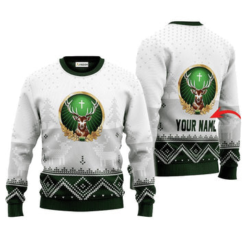 Personalized Jagermeister Winter Reindeer Ugly Sweater - VinoVogue.com