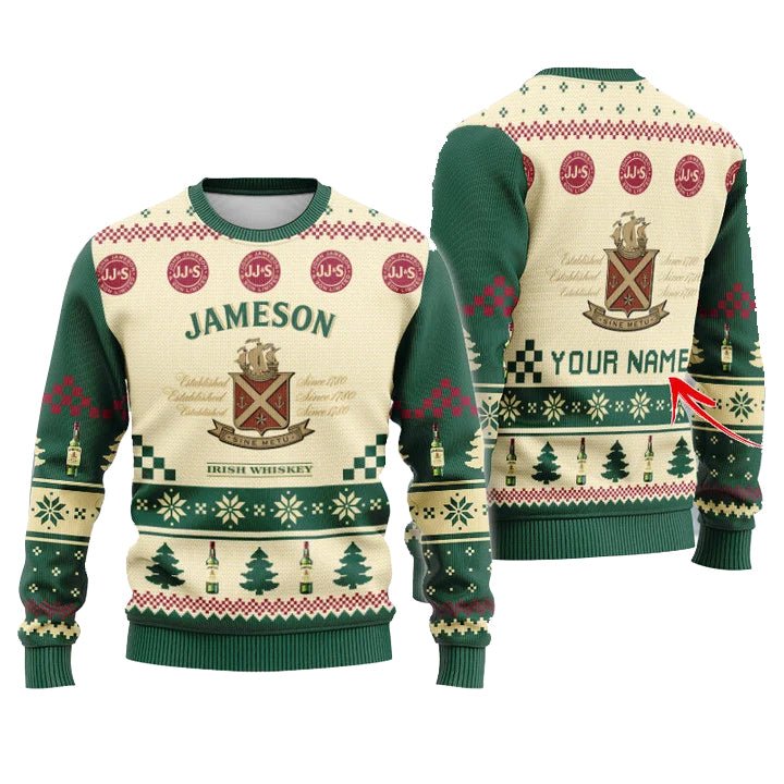 Personalized Jameson Christmas Star Ugly Sweater - VinoVogue.com