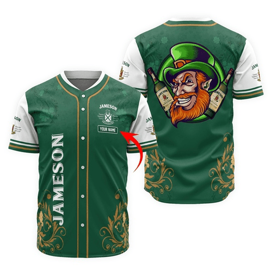 Personalized Jameson St Patrick's Elf Baseball Jersey - VinoVogue.com