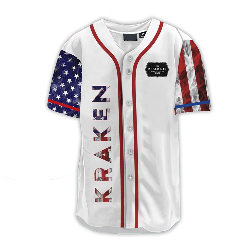 Personalized Kraken Rum Patriot Baseball Jersey - VinoVogue.com