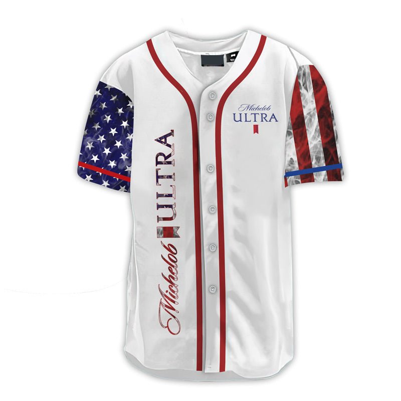 Personalized Michelob Ultra Patriot Baseball Jersey - VinoVogue.com