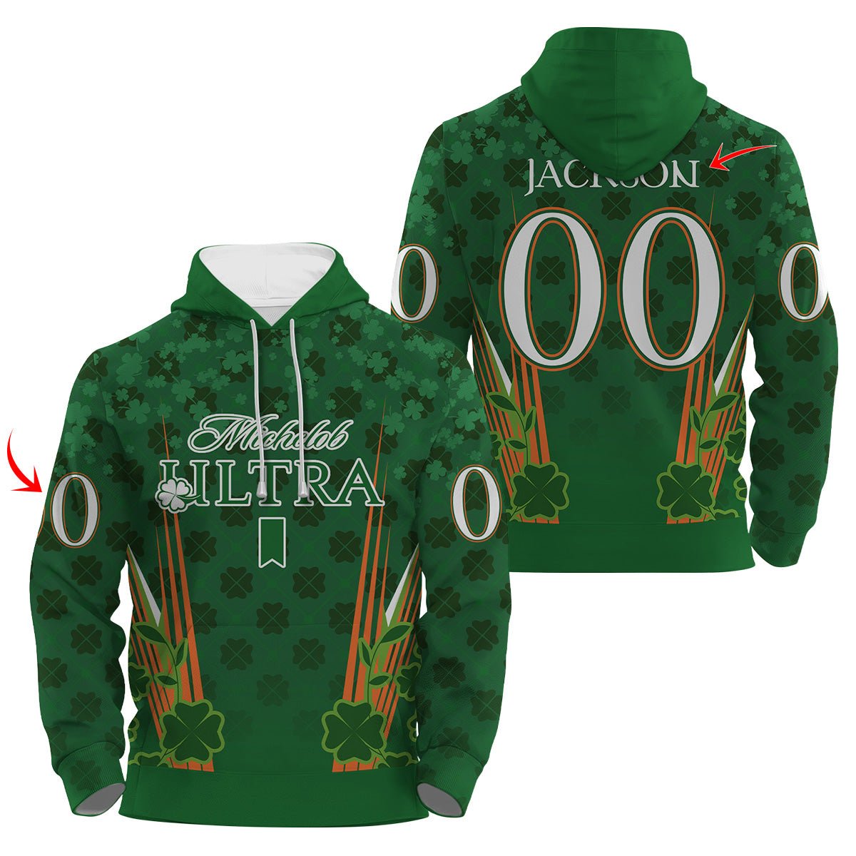 Personalized Michelob Ultra St Patrick's Day Hoodie & Zip Hoodie - VinoVogue.com