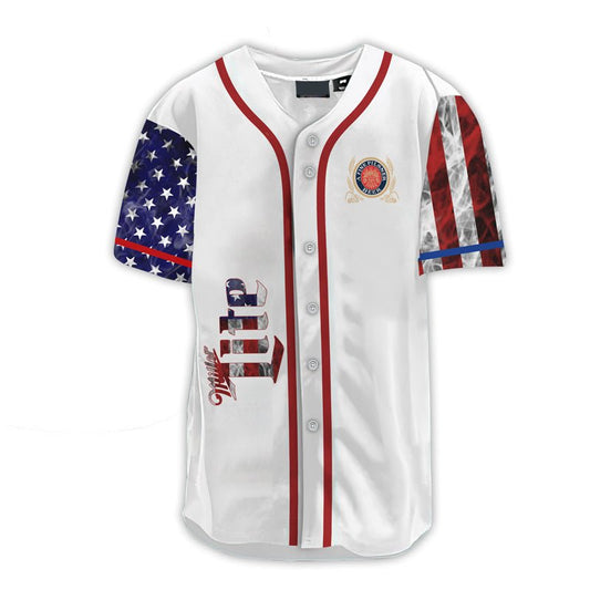 Personalized Miller Lite Patriot Baseball Jersey - VinoVogue.com