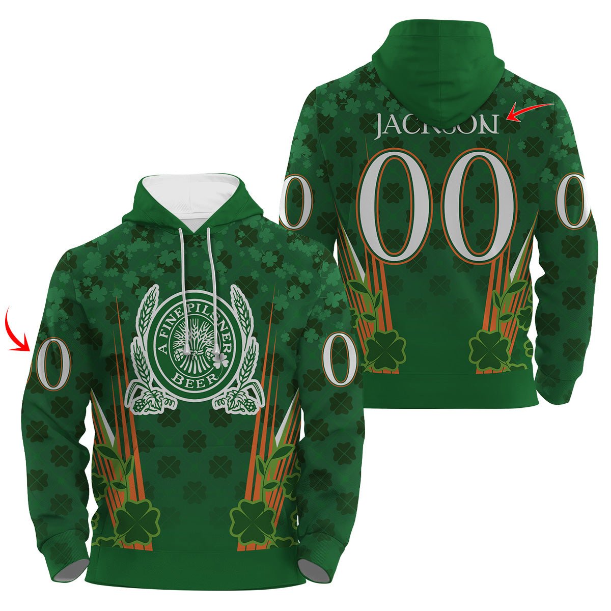 Personalized Miller Lite St Patrick's Day Hoodie & Zip Hoodie - VinoVogue.com