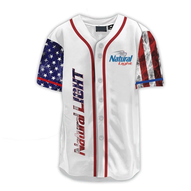 Personalized Natural Light Patriot Baseball Jersey - VinoVogue.com