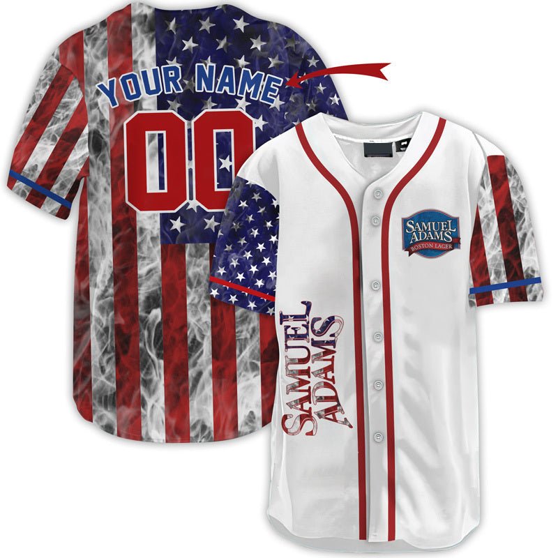 Personalized Samuel Adams Patriot Baseball Jersey - VinoVogue.com