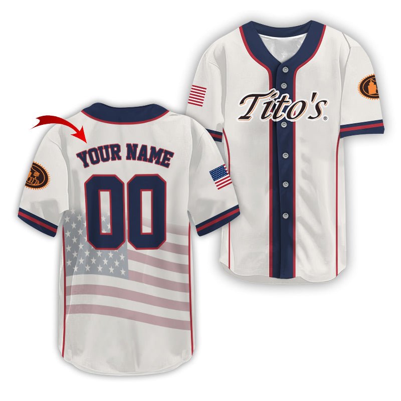 Personalized Tito's Diamond League Americana Baseball Jersey - VinoVogue.com