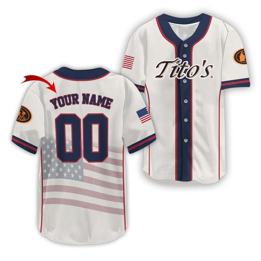 Personalized Tito's Diamond League Americana Baseball Jersey - VinoVogue.com