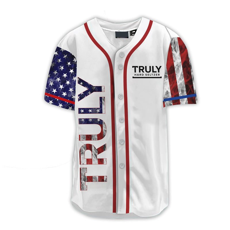 Personalized Truly Hard Seltzer Patriot Baseball Jersey - VinoVogue.com