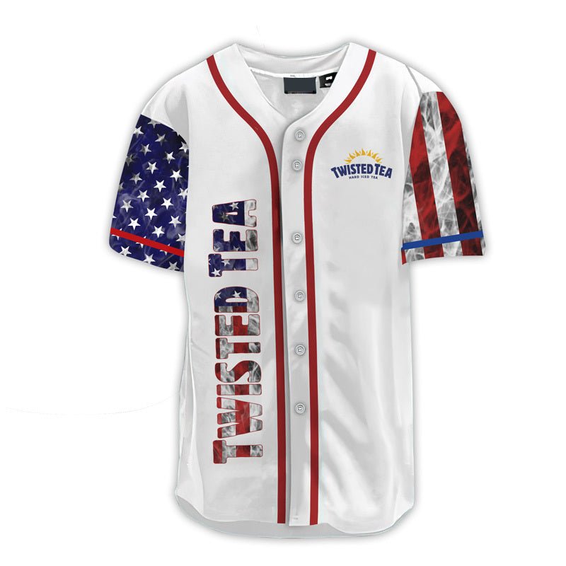 Personalized Twisted Tea Patriot Baseball Jersey - VinoVogue.com