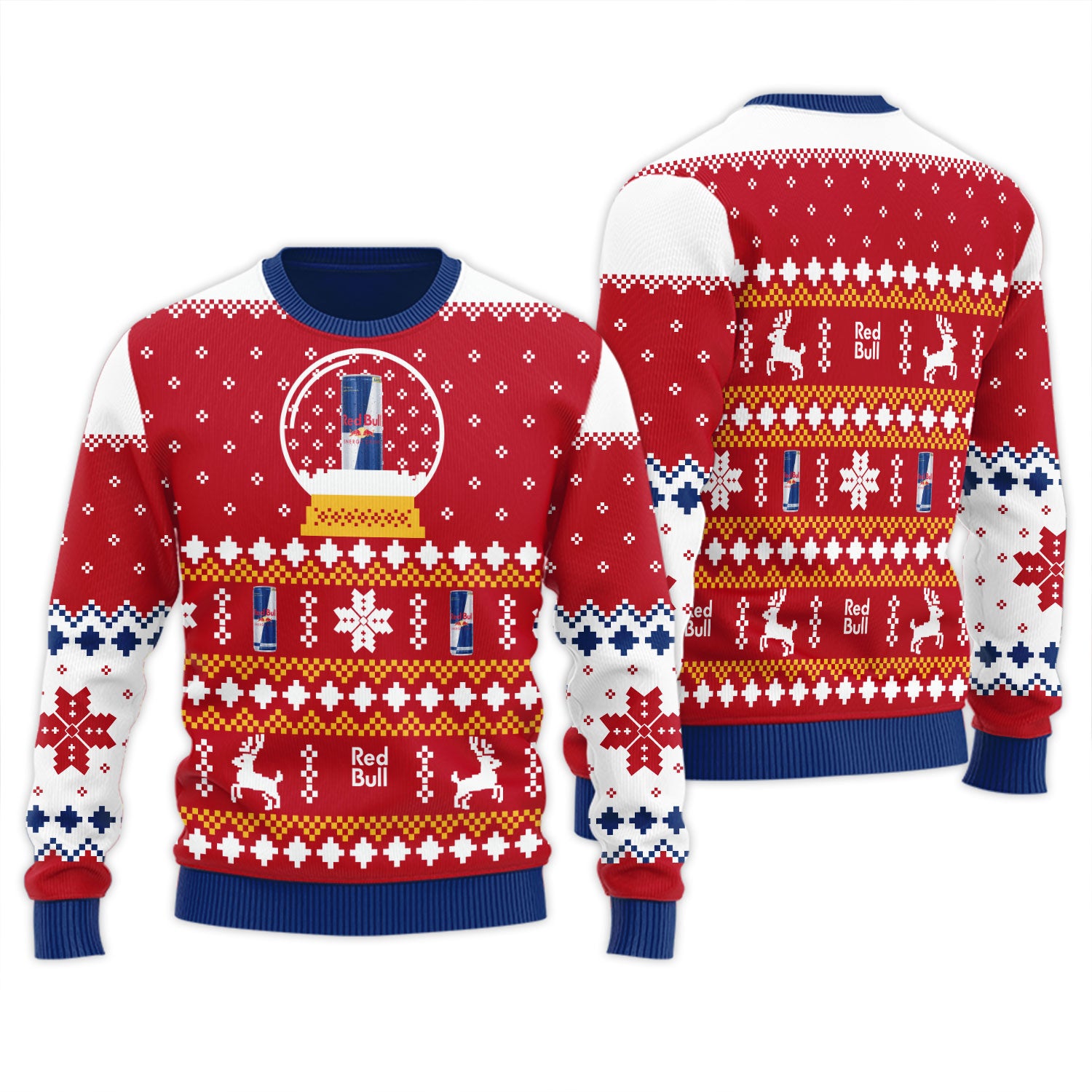 Red Bull Christmas Crystal Ball Ugly Sweater