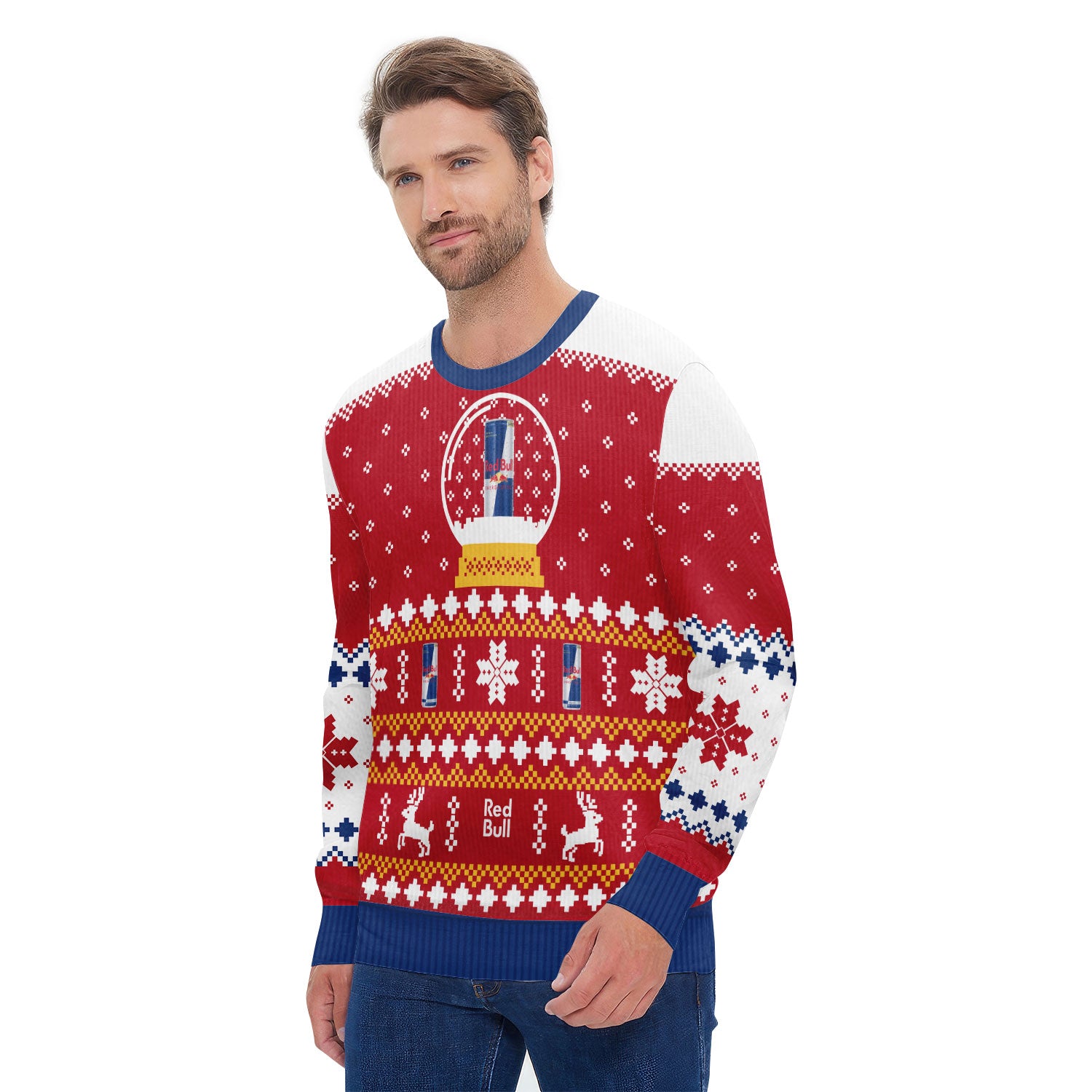 Red Bull Christmas Crystal Ball Ugly Sweater