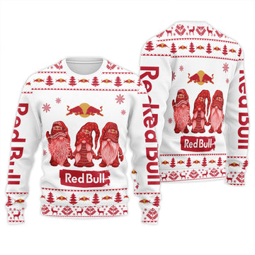 Red Bull Christmas Gnomies Ugly Sweater