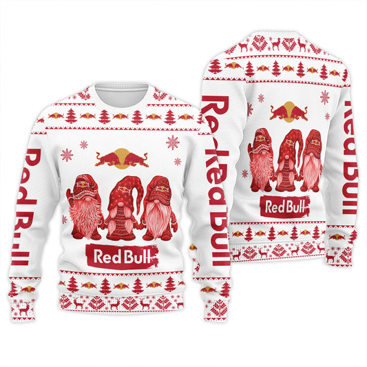 Red Bull Christmas Gnomies Ugly Sweater