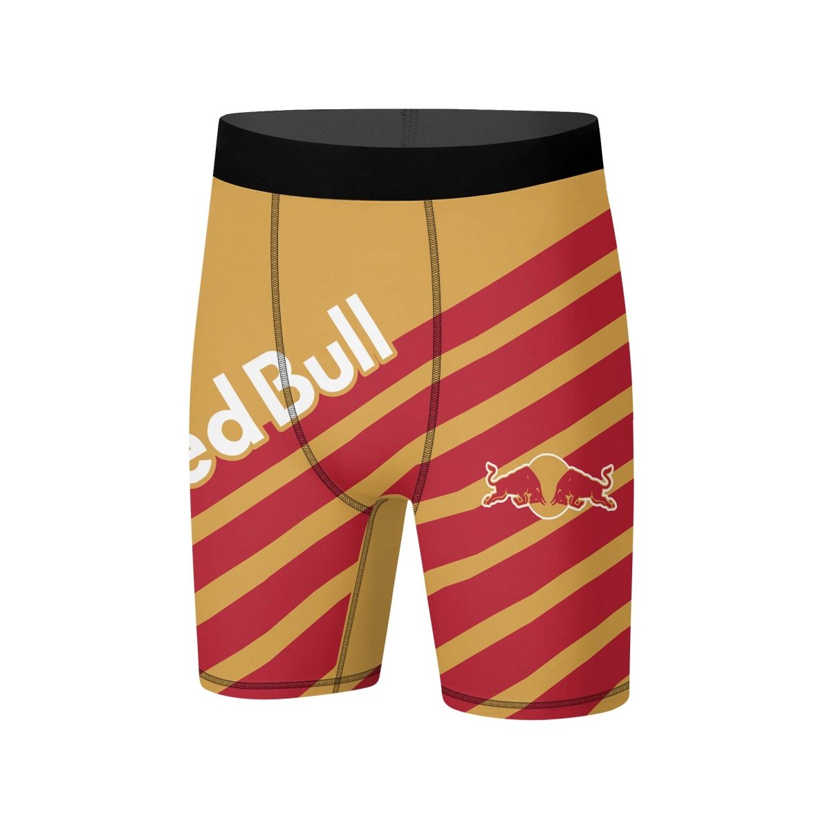 Red Bull Diagonal Stripe Compression Shorts - VinoVogue.com