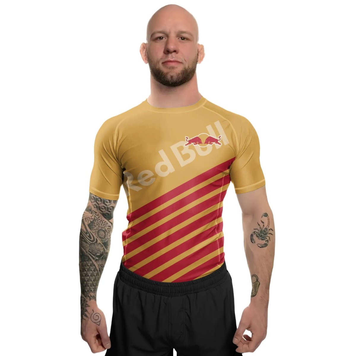 Red Bull Diagonal Stripe Rash Guard - VinoVogue.com