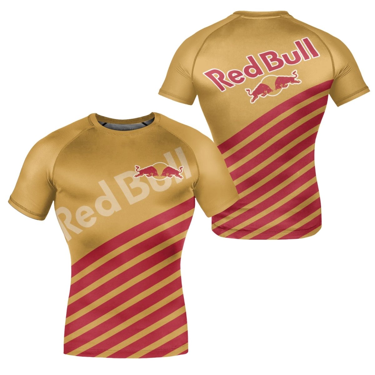 Red Bull Diagonal Stripe Rash Guard - VinoVogue.com