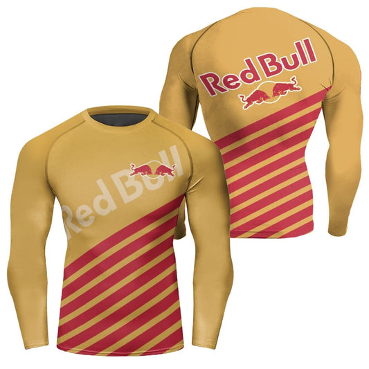 Red Bull Diagonal Stripe Rash Guard - VinoVogue.com