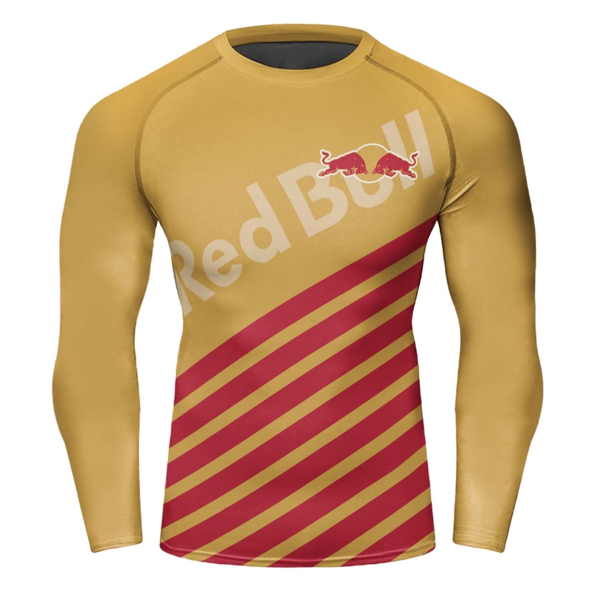 Red Bull Diagonal Stripe Rash Guard - VinoVogue.com
