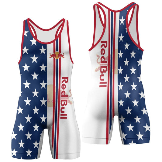Red Bull Fourth Of July Wrestling Singlet - VinoVogue.com