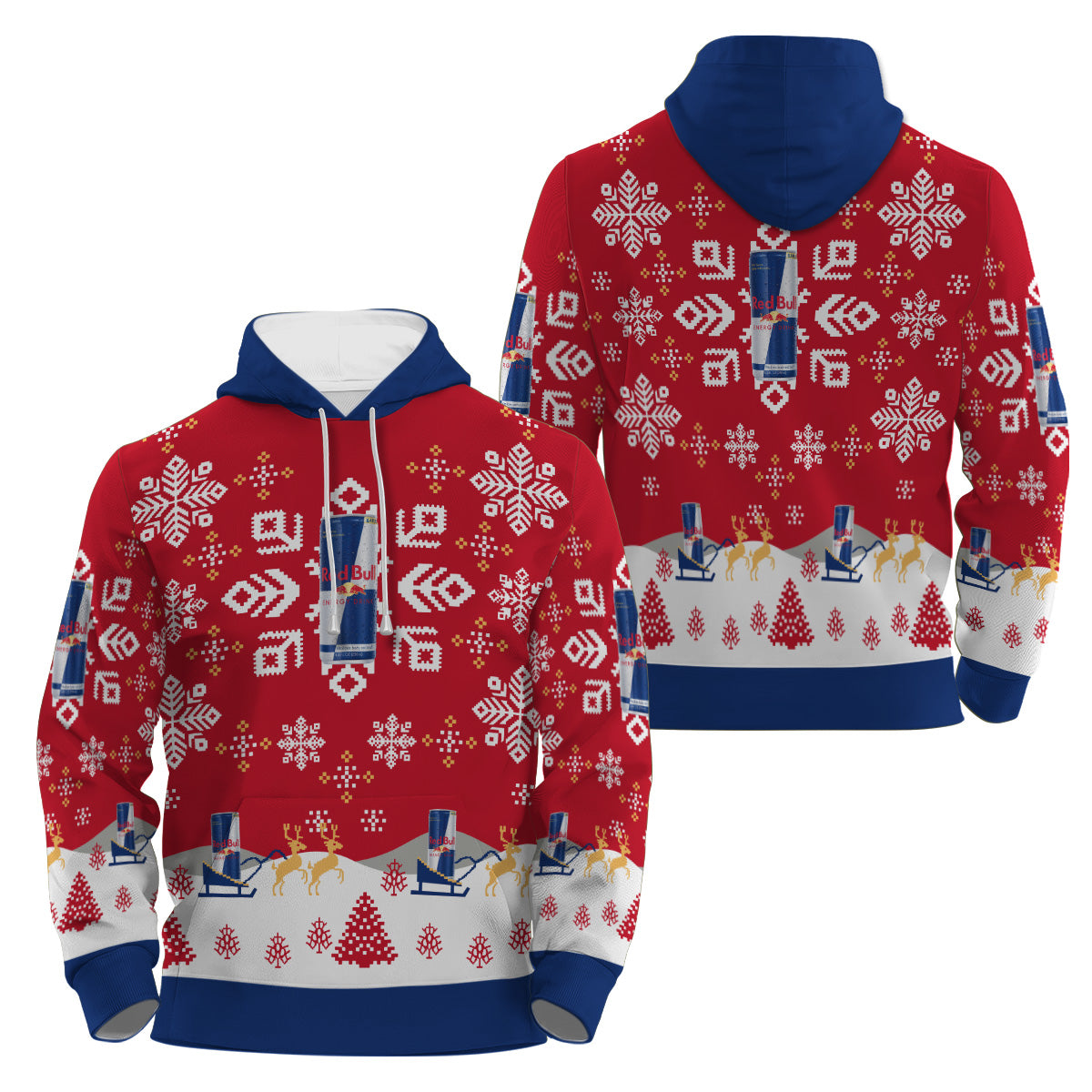 Red Bull Snowflake Pullover & Zip Hoodie
