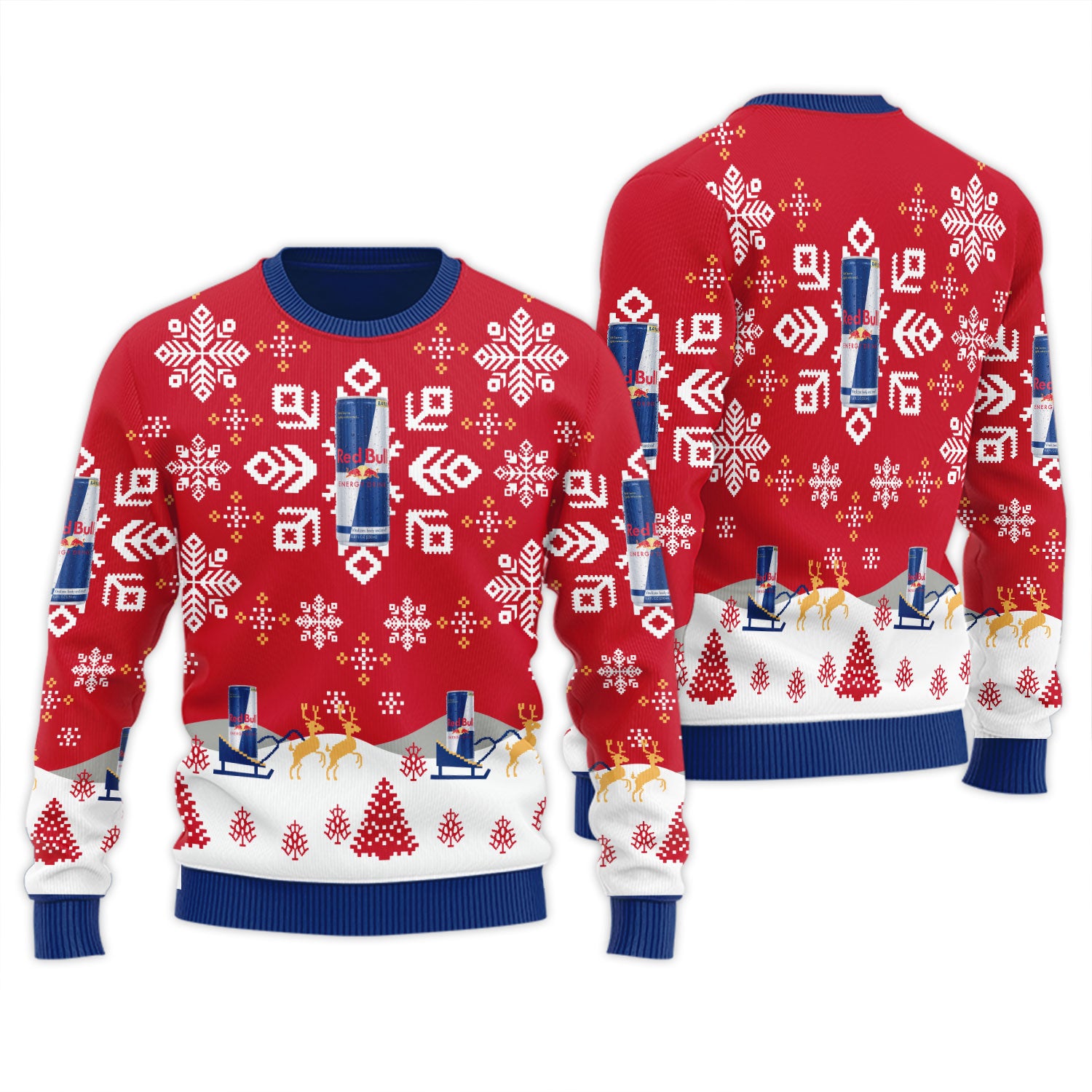 Red Bull Snowflake Ugly Sweater