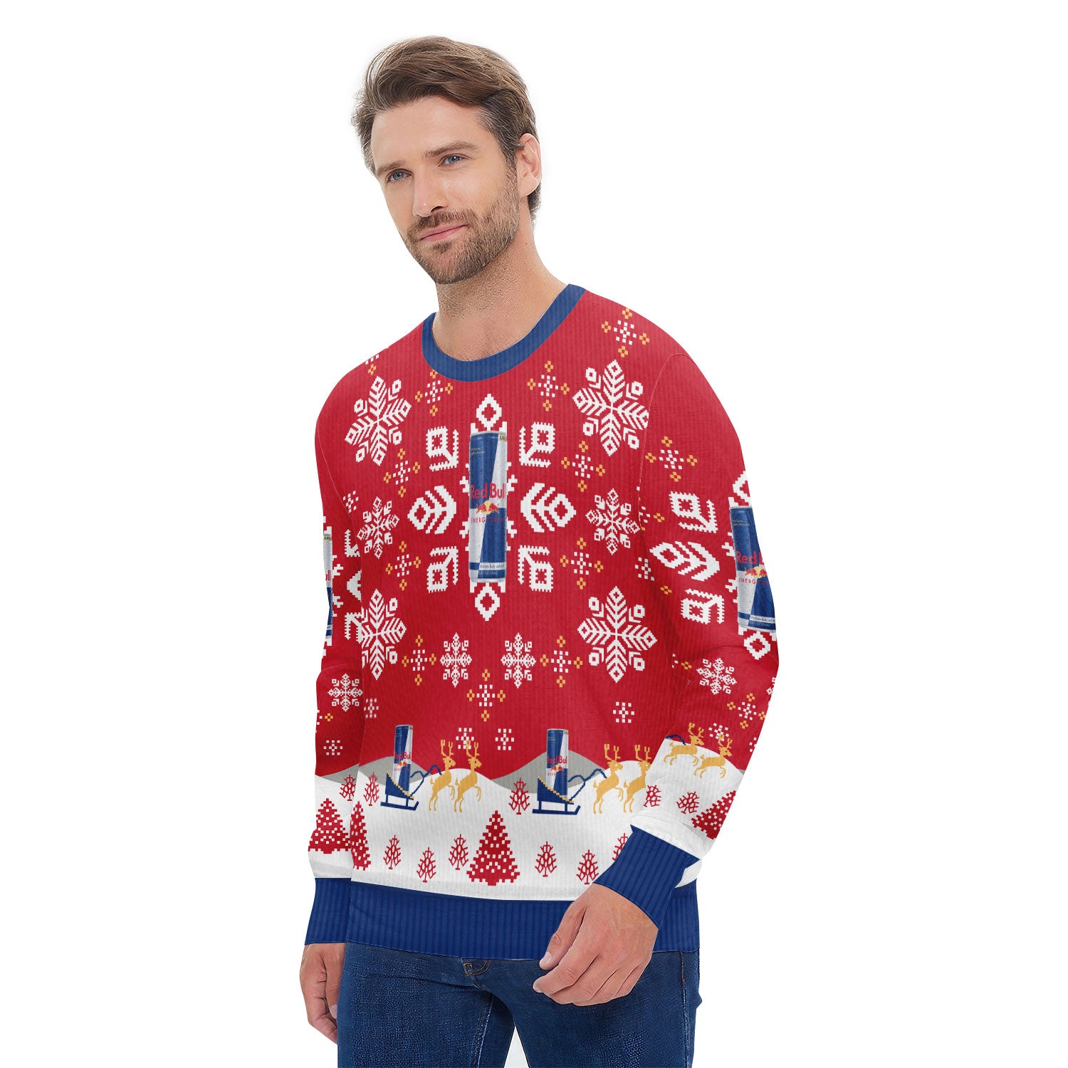 Red Bull Snowflake Ugly Sweater