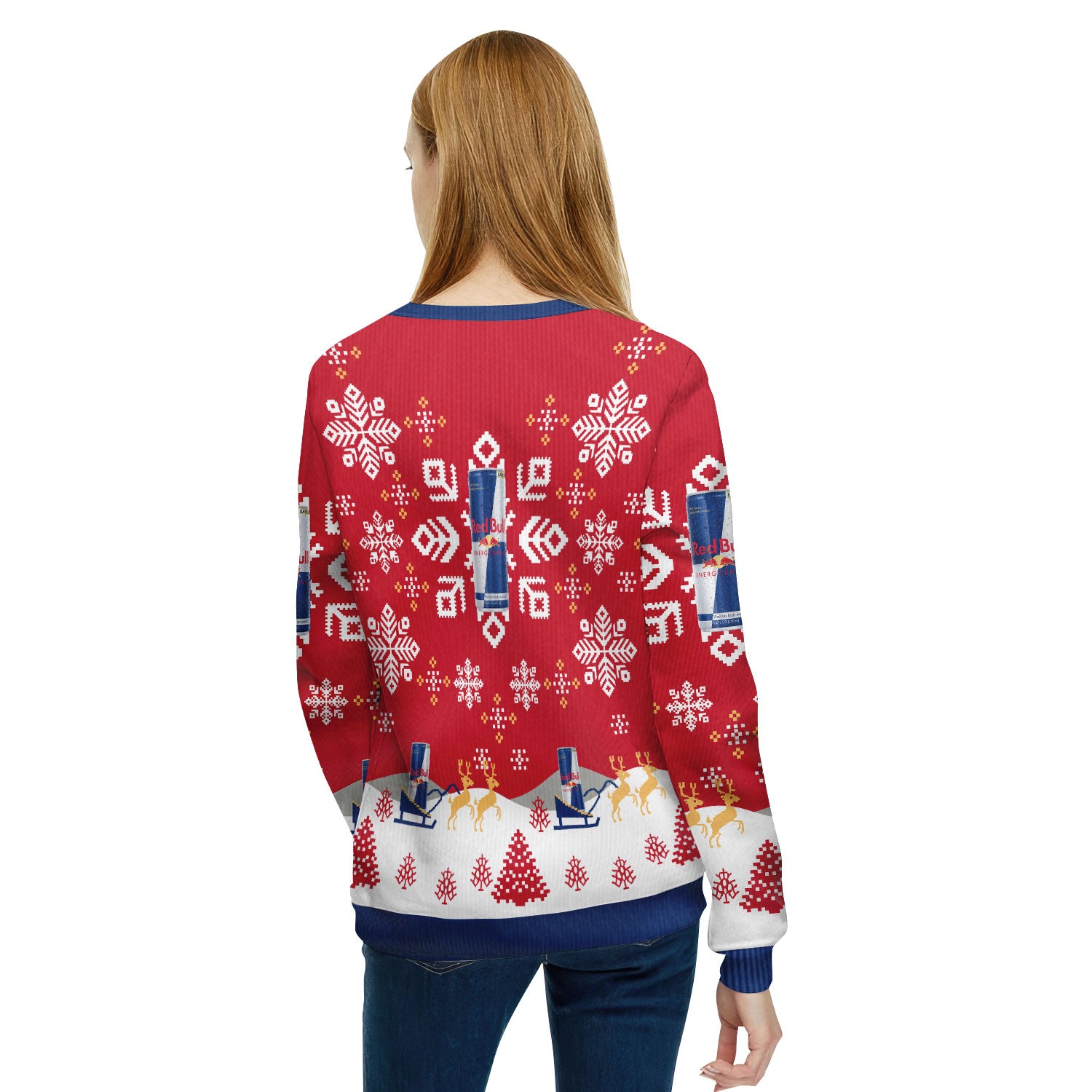 Red Bull Snowflake Ugly Sweater