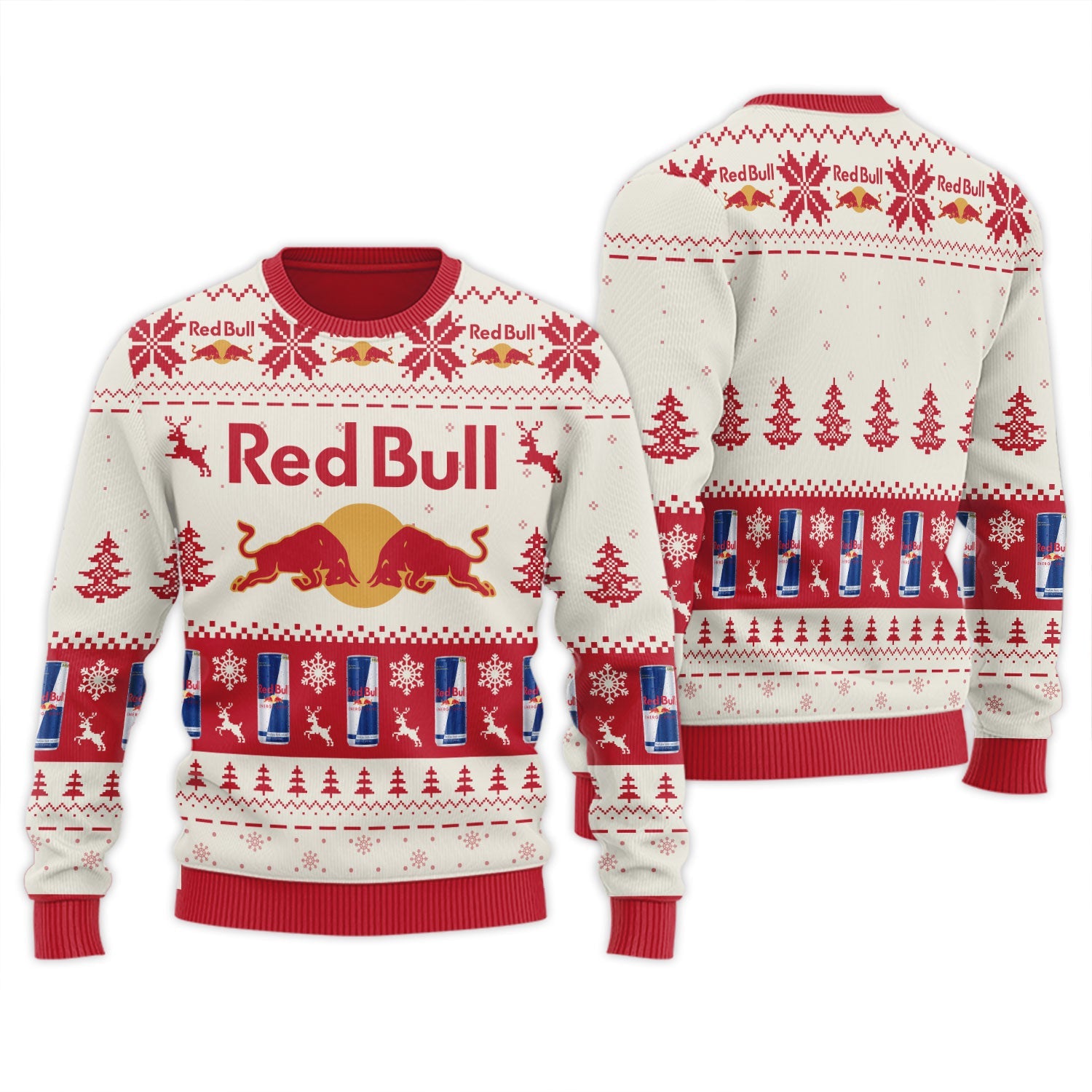 Red Bull Snowy Sips Ugly Sweater