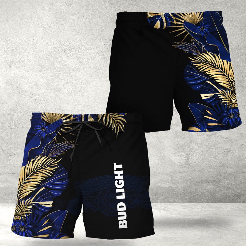 Bud Light Tropical Kentia Palm Swim Trunks - VinoVogue.com