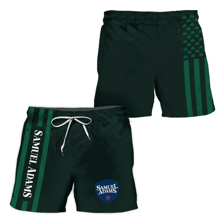 Samuel Adams St Patrick's USA Flag Swim Trunks - VinoVogue.com