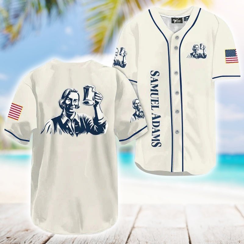 Samuel Adams USA Flag Baseball Jersey - VinoVogue.com
