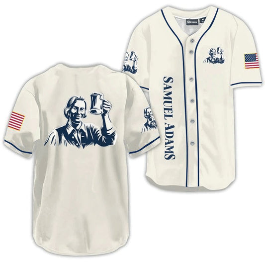 Samuel Adams USA Flag Baseball Jersey - VinoVogue.com