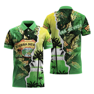 Sierra Nevada Tropical Torn Paper Polo Shirt - VinoVogue.com