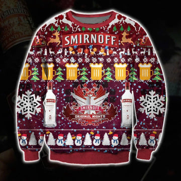 Smirnoff Christmas Holiday Ugly Sweater - VinoVogue.com