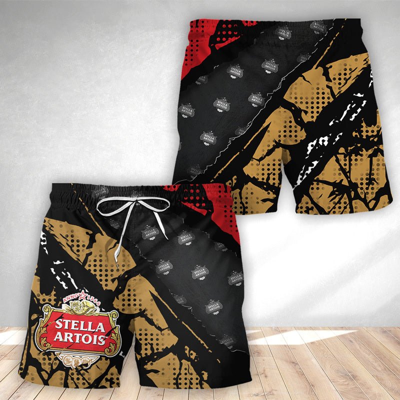 Halftone Stella Artois Swim Trunks - VinoVogue.com