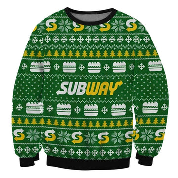 Subway Christmas Ugly Sweater - VinoVogue.com