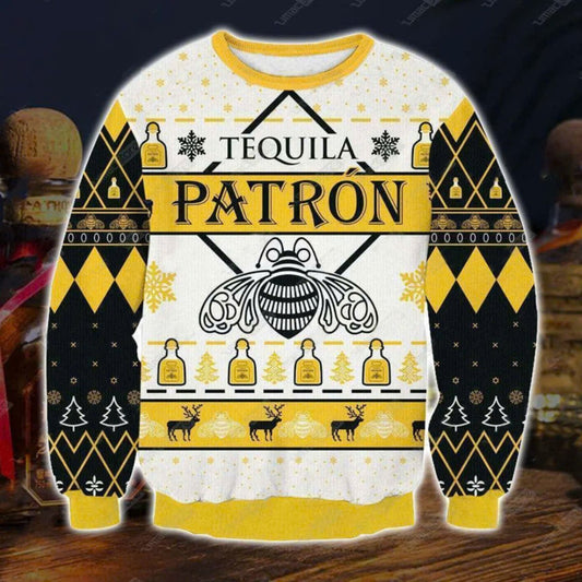 Tequila Patron Christmas Ugly Sweater - VinoVogue.com