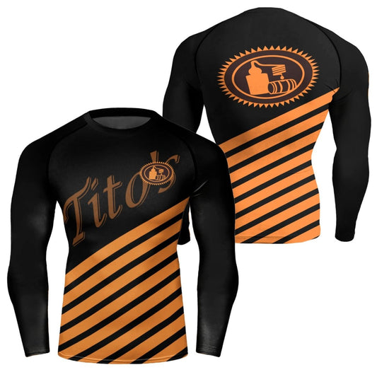 Tito's Diagonal Stripe Rash Guard - VinoVogue.com