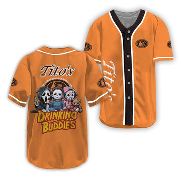 Tito's Halloween Drinking Buddies Baseball Jersey - VinoVogue.com