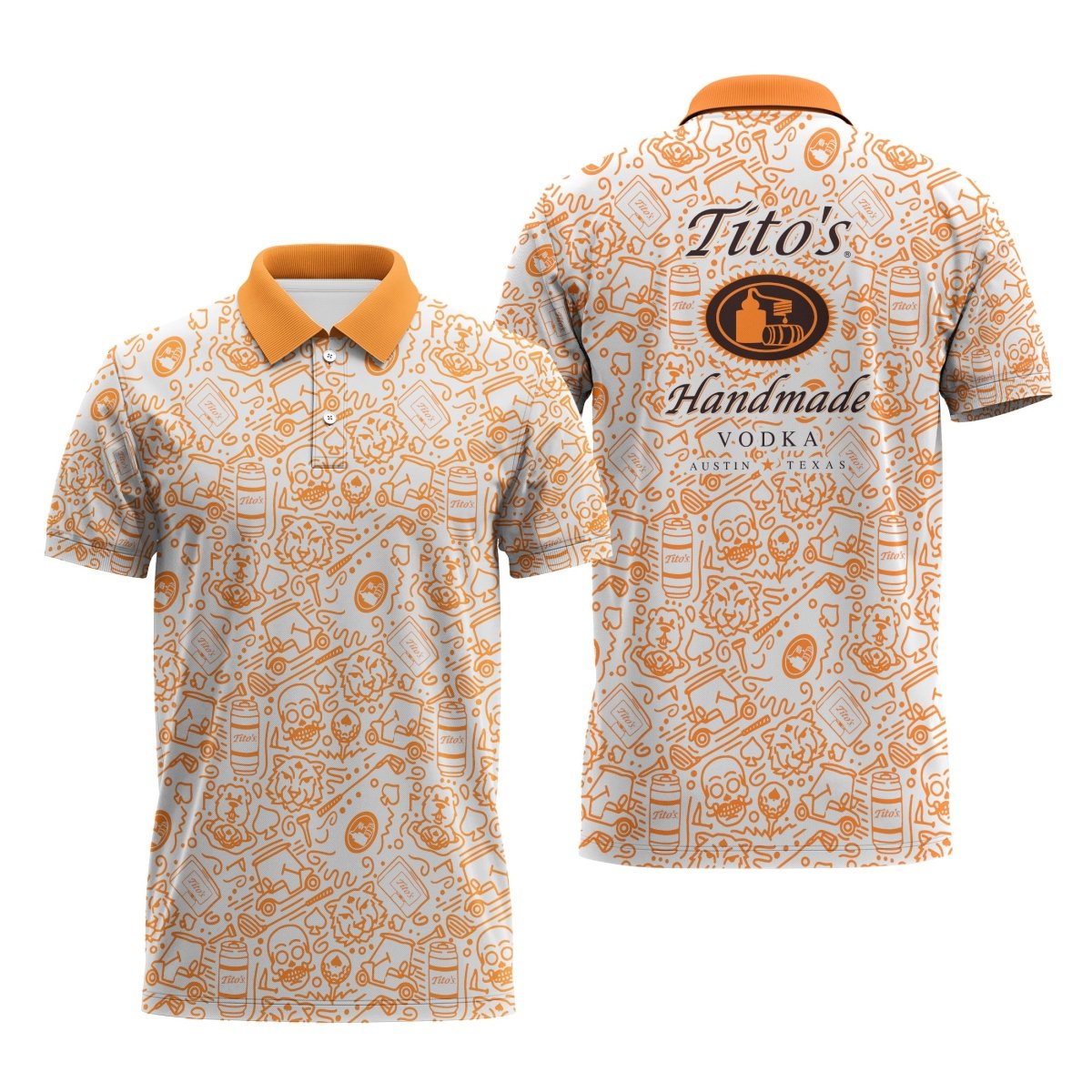 Tito's Summer Doodle Art Polo Shirt - VinoVogue.com
