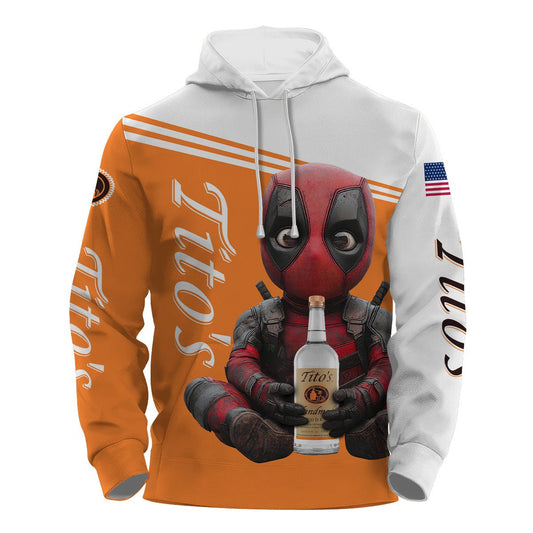 Tito's Time with Deadpool Hoodie & Zip Hoodie - VinoVogue.com