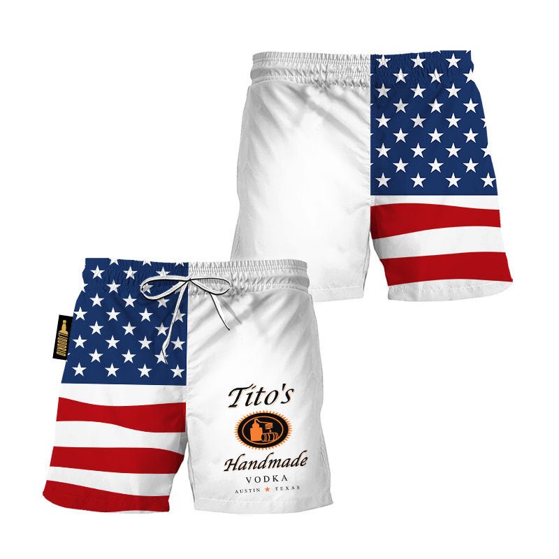 Tito's American Flag Swim Trunks - VinoVogue.com