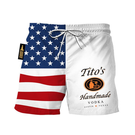 Tito's American Flag Swim Trunks - VinoVogue.com