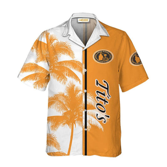 Tito's Vodka Island Palm Tree Hawaiian Shirt - VinoVogue.com