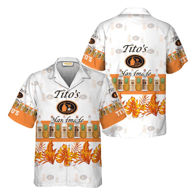 Tito's Vodka Handmade With Pineapple Hawaiian Shirt - VinoVogue.com