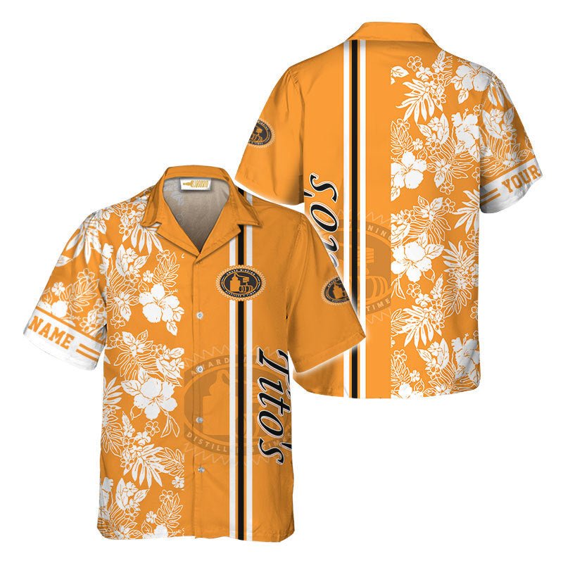 Personalized Tito's Vodka Floral Aloha Hawaiian Shirt - VinoVogue.com