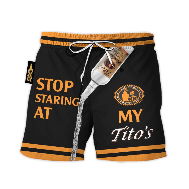 Tito's Vodka Stop Staring At Swim Trunks - VinoVogue.com