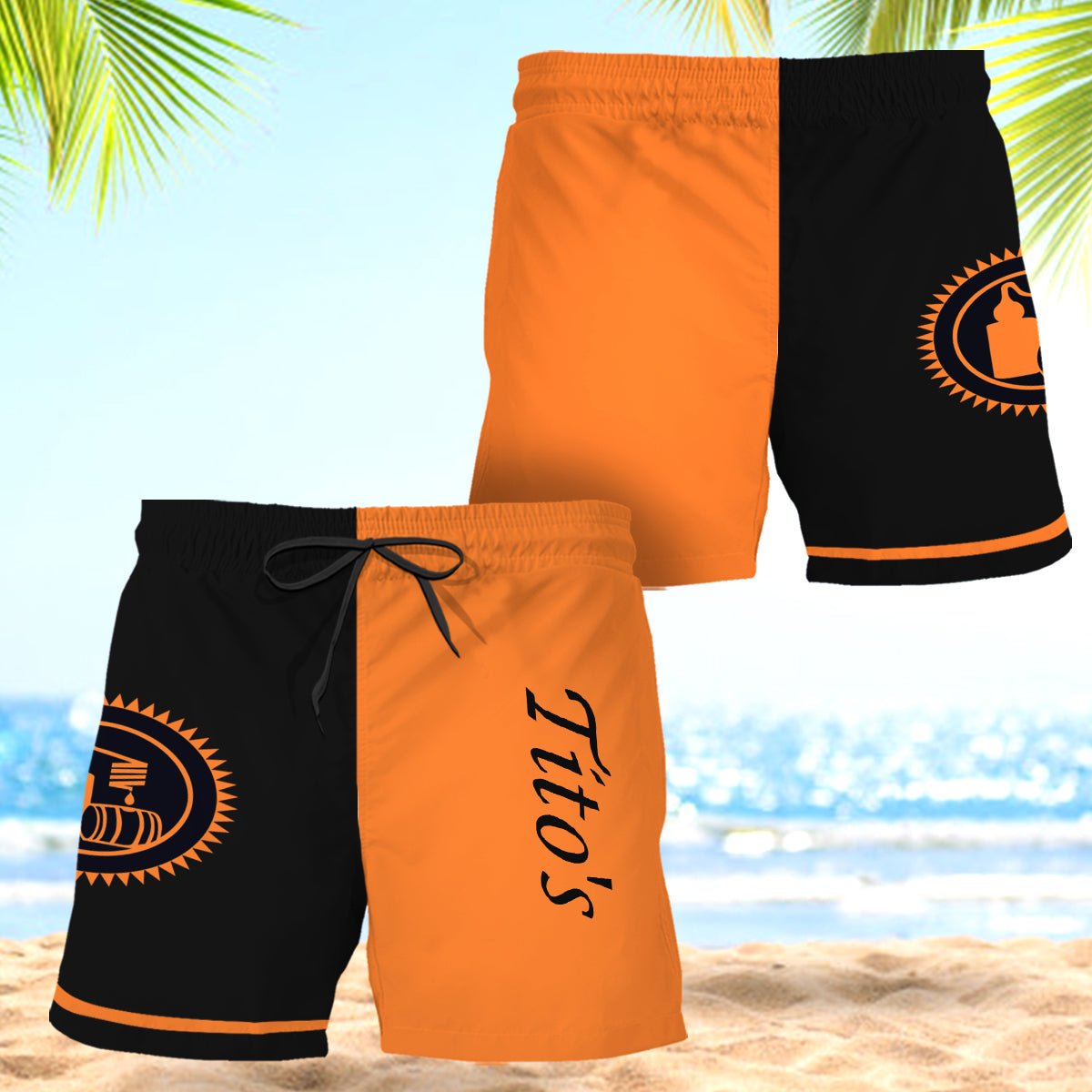 Tito's Basic Colorful Swim Trunks - VinoVogue.com